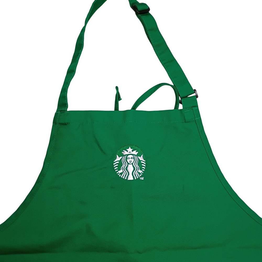 Starbucks‎ Barista Apron Unisex One Size Green Embroidered Logo Pockets